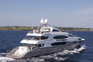 MY Destination Fox Harbr Too - Main Profile From Stern View